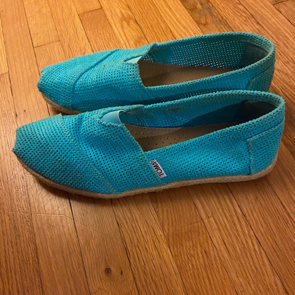 TOMS Bright Blue Novelty Slip ons